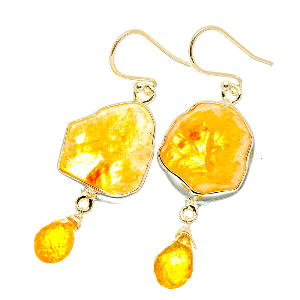 Citrine Earrings handcrafted by Ana Silver Co - EARR419148