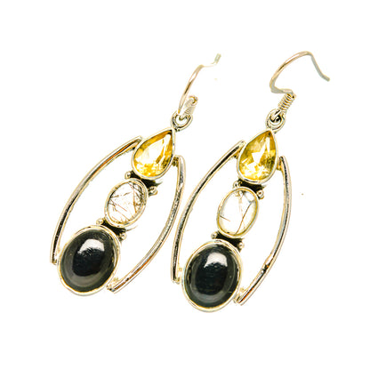 Black Onyx Earrings handcrafted by Ana Silver Co - EARR419154