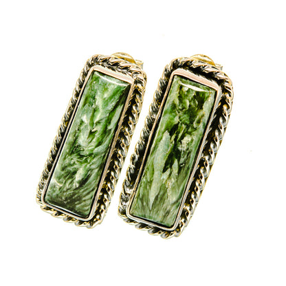 Seraphinite Earrings handcrafted by Ana Silver Co - EARR419155