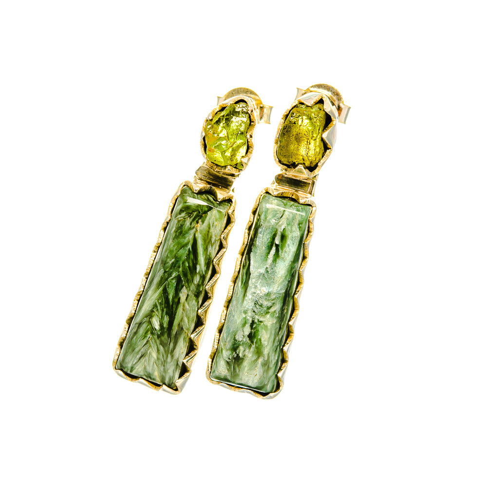 Seraphinite Earrings handcrafted by Ana Silver Co - EARR419161