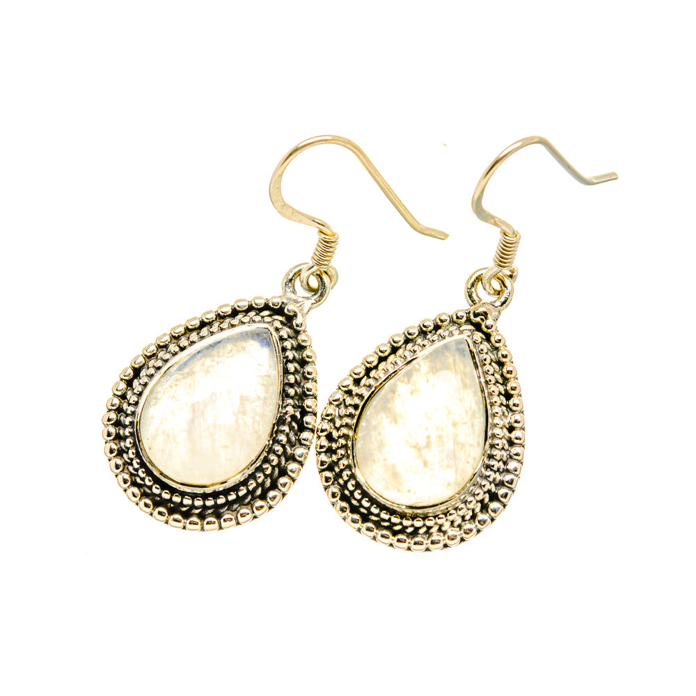 Rainbow Moonstone Earrings handcrafted by Ana Silver Co - EARR419164