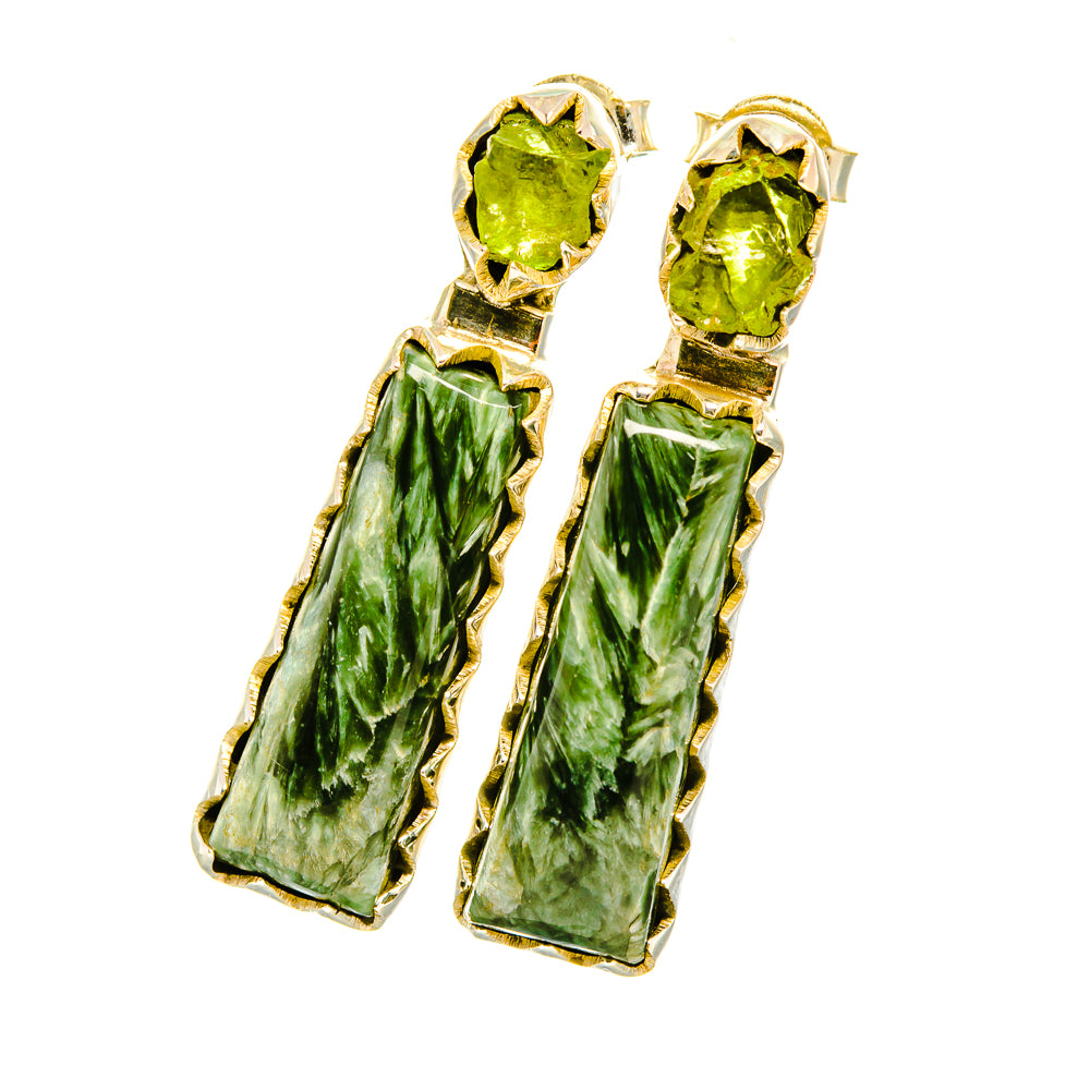 Seraphinite Earrings handcrafted by Ana Silver Co - EARR419170