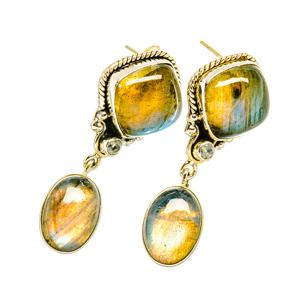 Labradorite Earrings handcrafted by Ana Silver Co - EARR419171