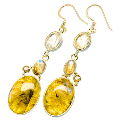 Labradorite Earrings handcrafted by Ana Silver Co - EARR419173