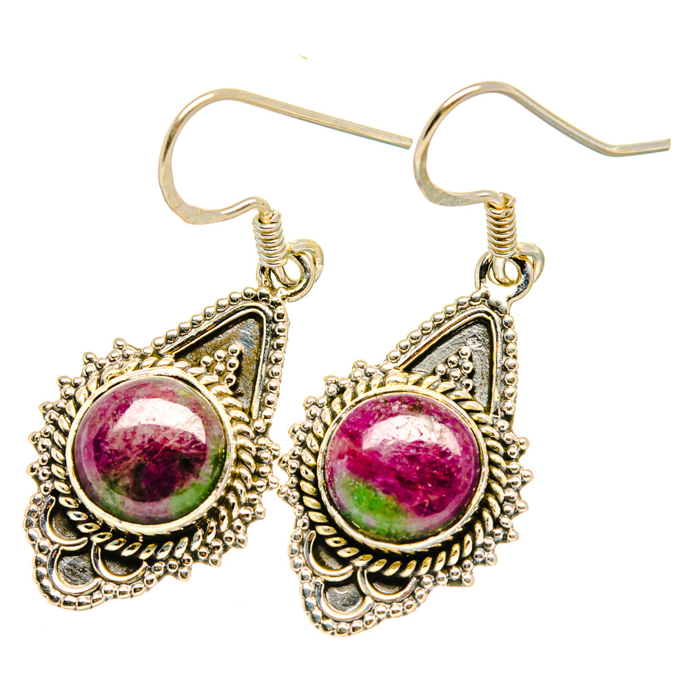 Ruby Zoisite Earrings handcrafted by Ana Silver Co - EARR419185
