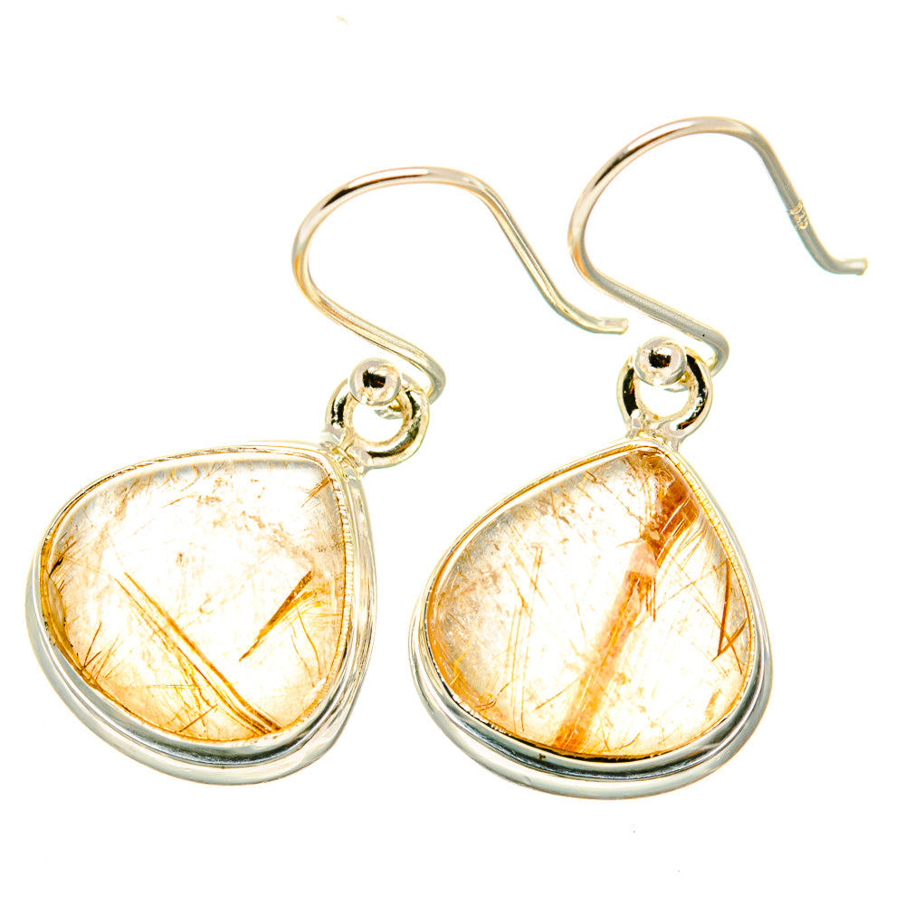 Rutilated Quartz Earrings handcrafted by Ana Silver Co - EARR419205