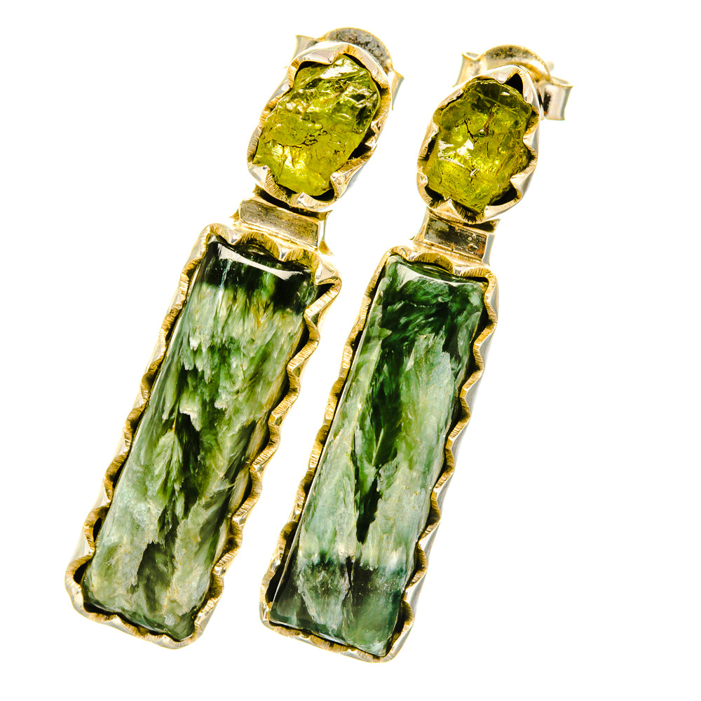 Seraphinite Earrings handcrafted by Ana Silver Co - EARR419217
