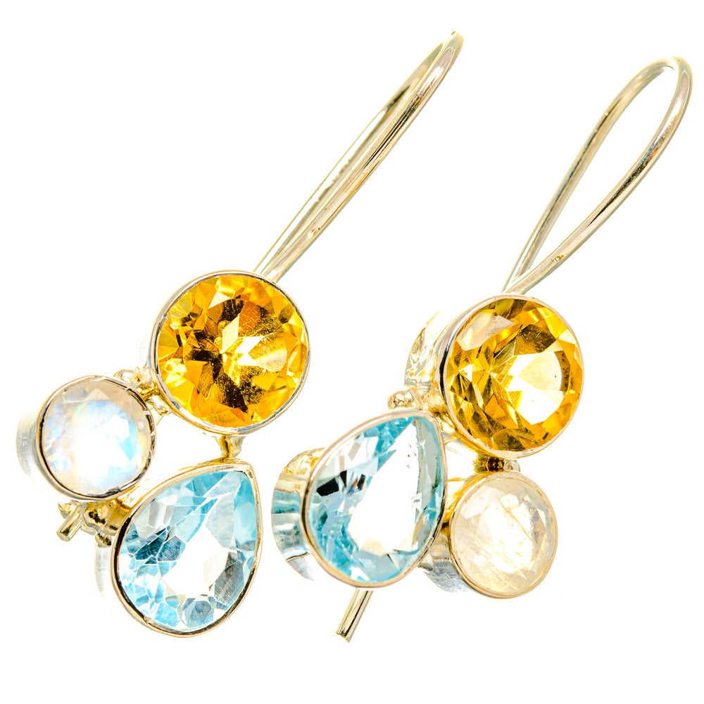 Blue Topaz Earrings handcrafted by Ana Silver Co - EARR419218