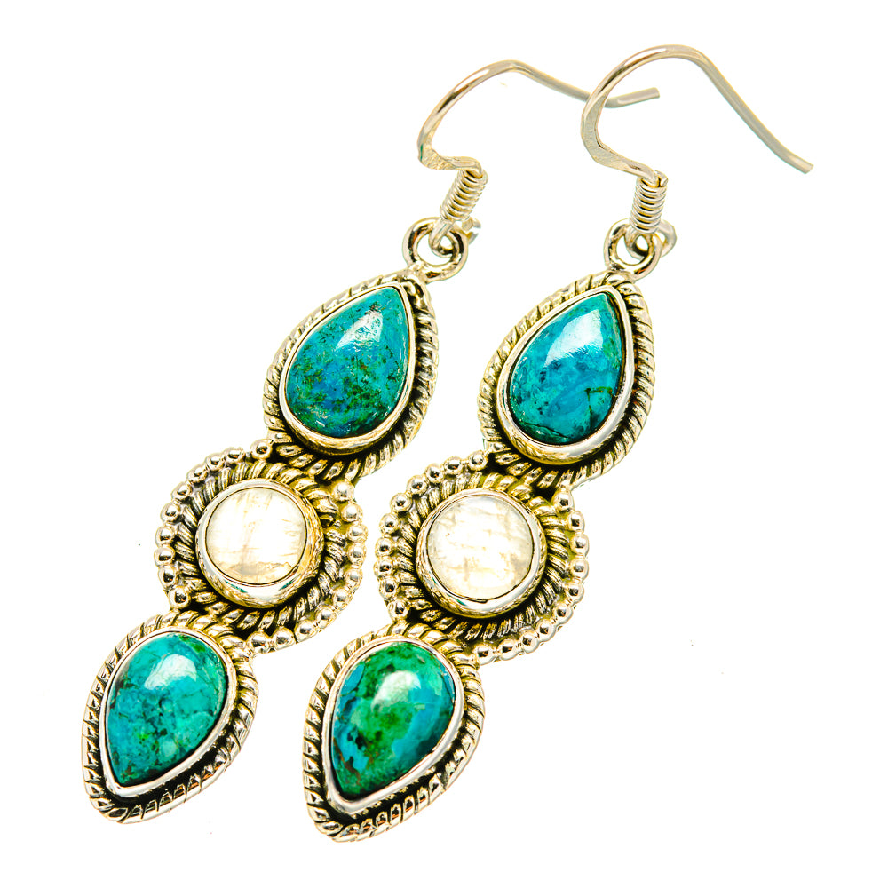 Chrysocolla Earrings handcrafted by Ana Silver Co - EARR419220