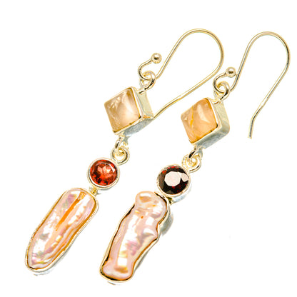 Mother Of Pearl Earrings handcrafted by Ana Silver Co - EARR419230
