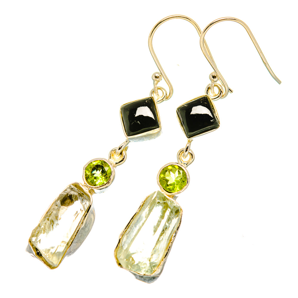 Green Amethyst Earrings handcrafted by Ana Silver Co - EARR419231