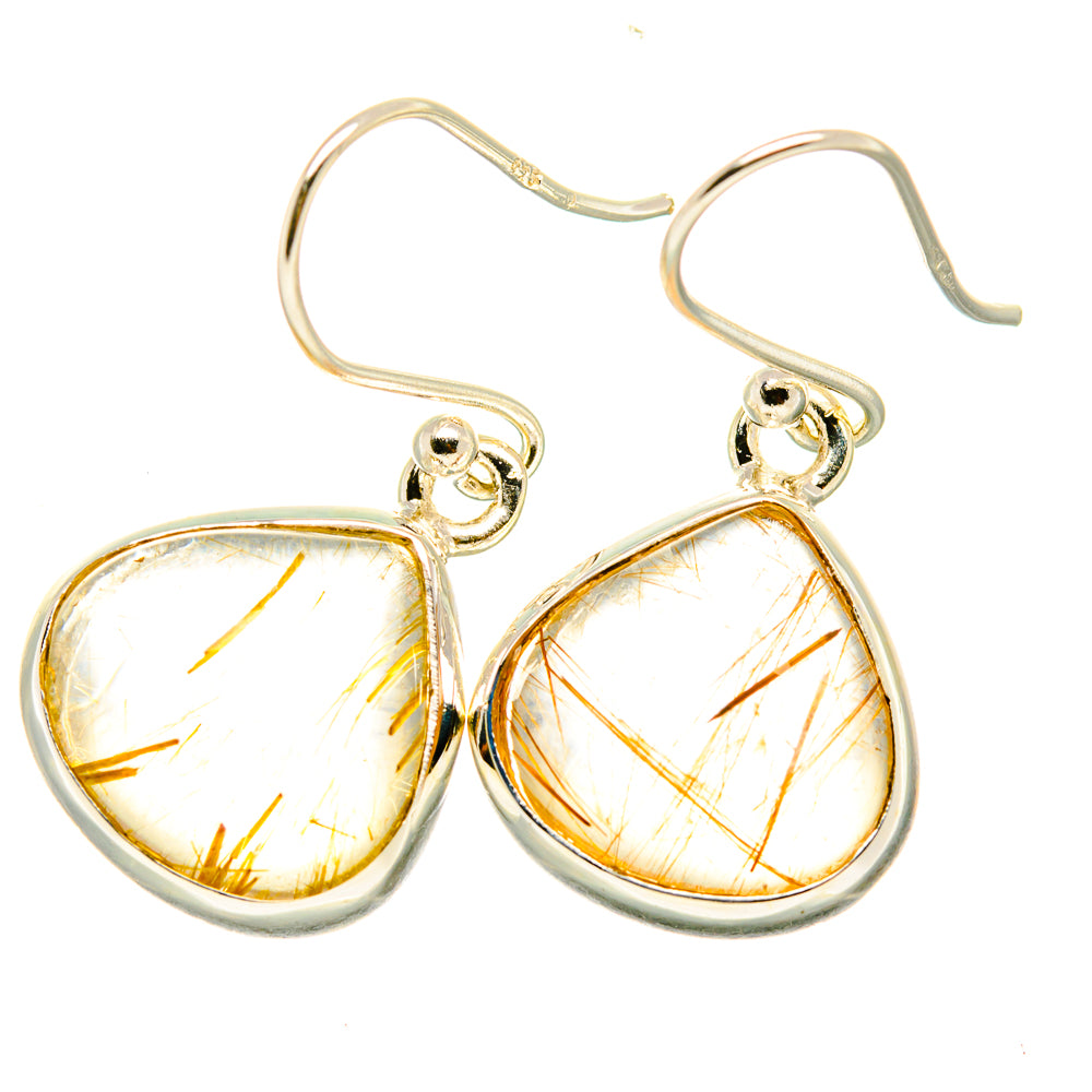 Rutilated Quartz Earrings handcrafted by Ana Silver Co - EARR419234