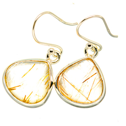 Rutilated Quartz Earrings handcrafted by Ana Silver Co - EARR419234
