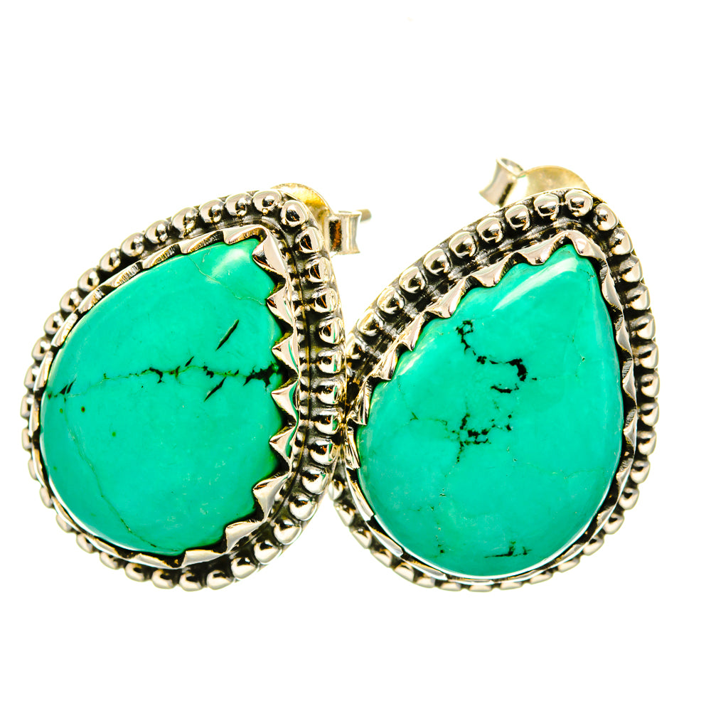 Arizona Turquoise Earrings handcrafted by Ana Silver Co - EARR419236