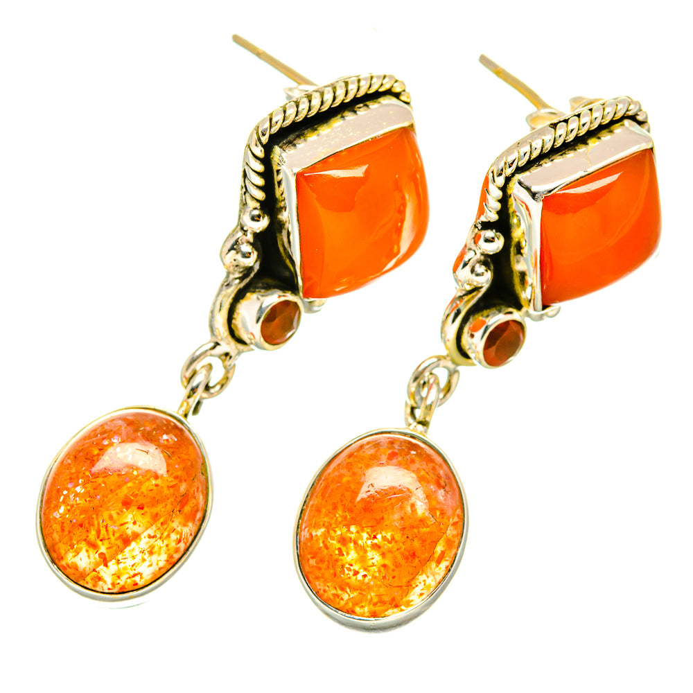 Carnelian Earrings handcrafted by Ana Silver Co - EARR419240
