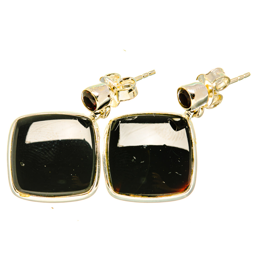 Black Onyx Earrings handcrafted by Ana Silver Co - EARR419248