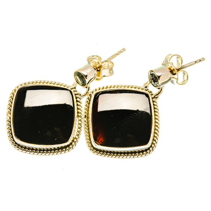 Black Onyx Earrings handcrafted by Ana Silver Co - EARR419249