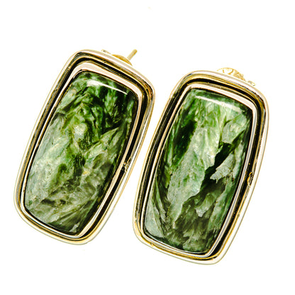 Seraphinite Earrings handcrafted by Ana Silver Co - EARR419254