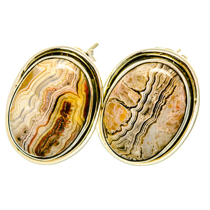 Laguna Lace Agate Earrings handcrafted by Ana Silver Co - EARR419255