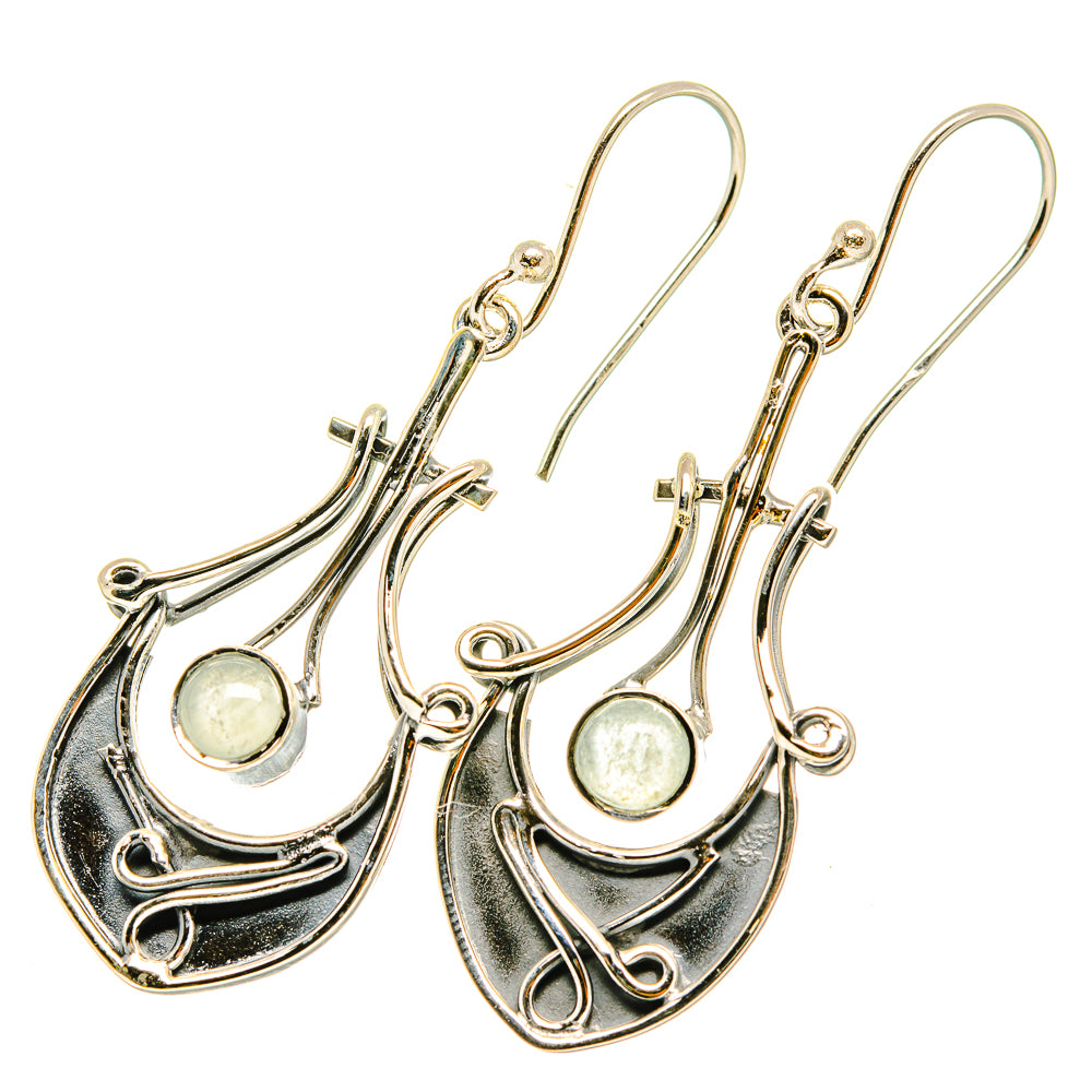 Rainbow Moonstone Earrings handcrafted by Ana Silver Co - EARR419262