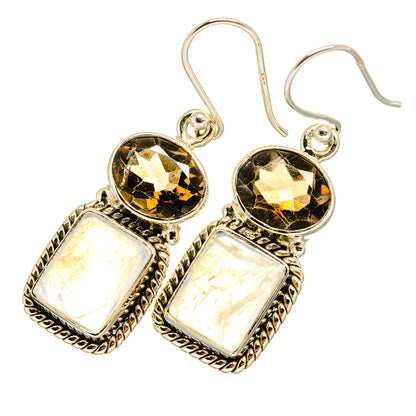 Rainbow Moonstone Earrings handcrafted by Ana Silver Co - EARR419327