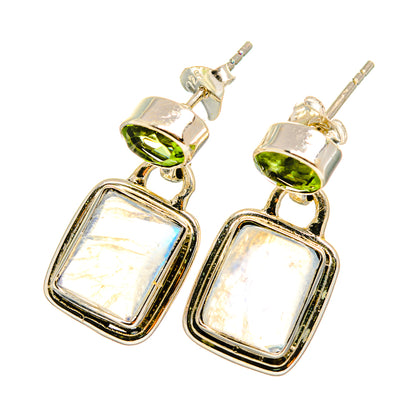 Rainbow Moonstone Earrings handcrafted by Ana Silver Co - EARR419358