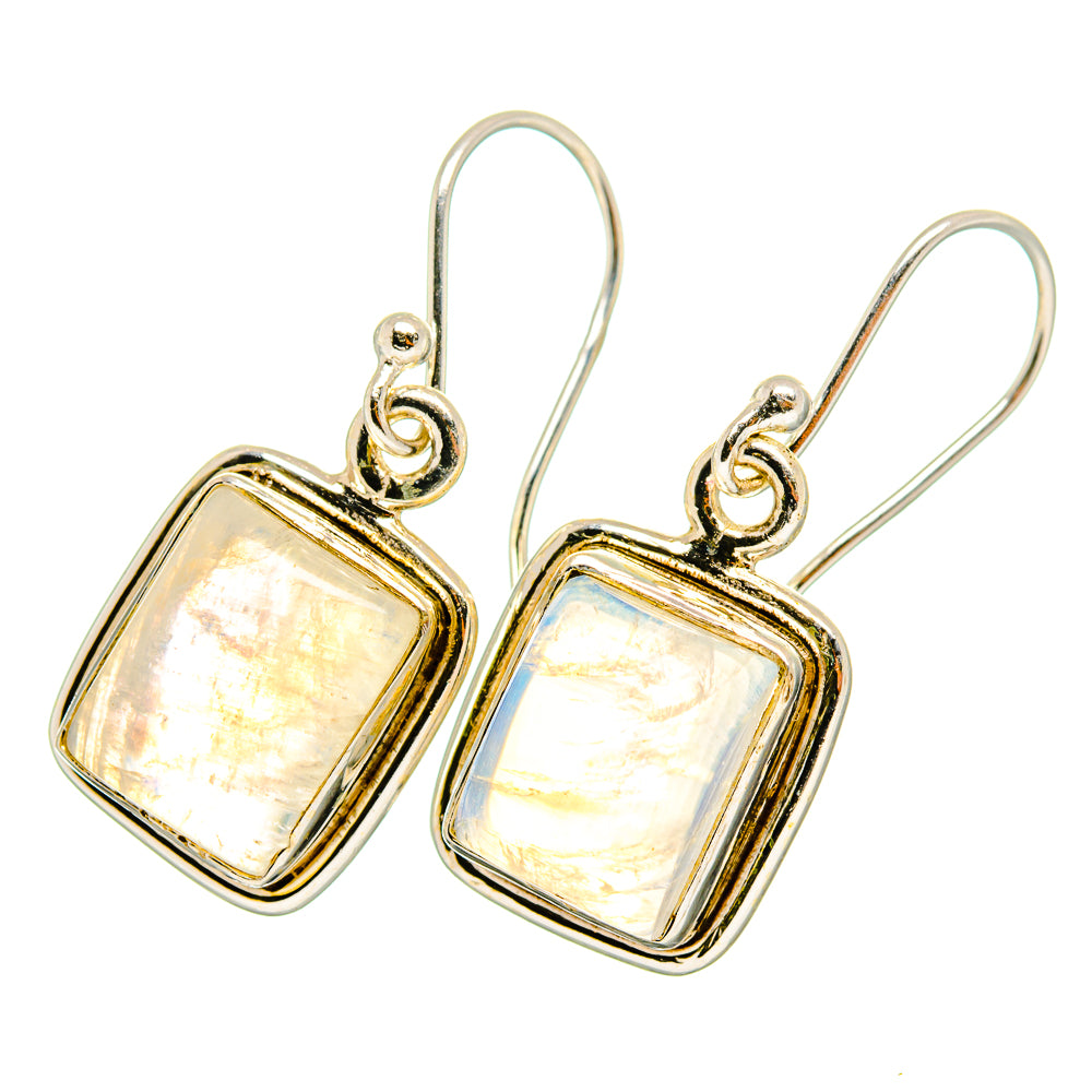 Rainbow Moonstone Earrings handcrafted by Ana Silver Co - EARR419365