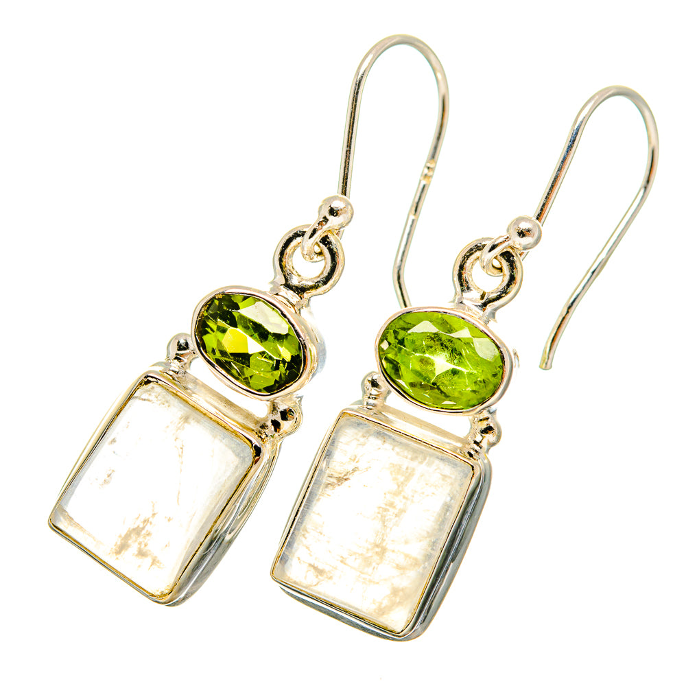 Rainbow Moonstone Earrings handcrafted by Ana Silver Co - EARR419409