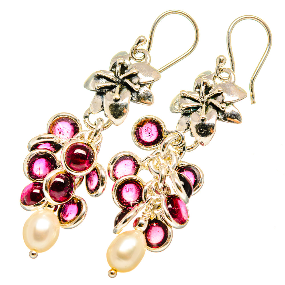 Garnet Earrings handcrafted by Ana Silver Co - EARR419461