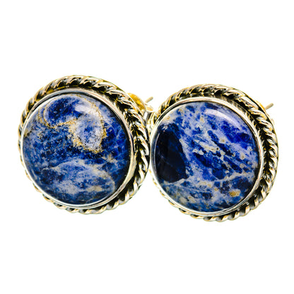 Sodalite Earrings handcrafted by Ana Silver Co - EARR419487