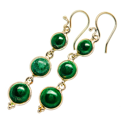 Malachite Earrings handcrafted by Ana Silver Co - EARR419506