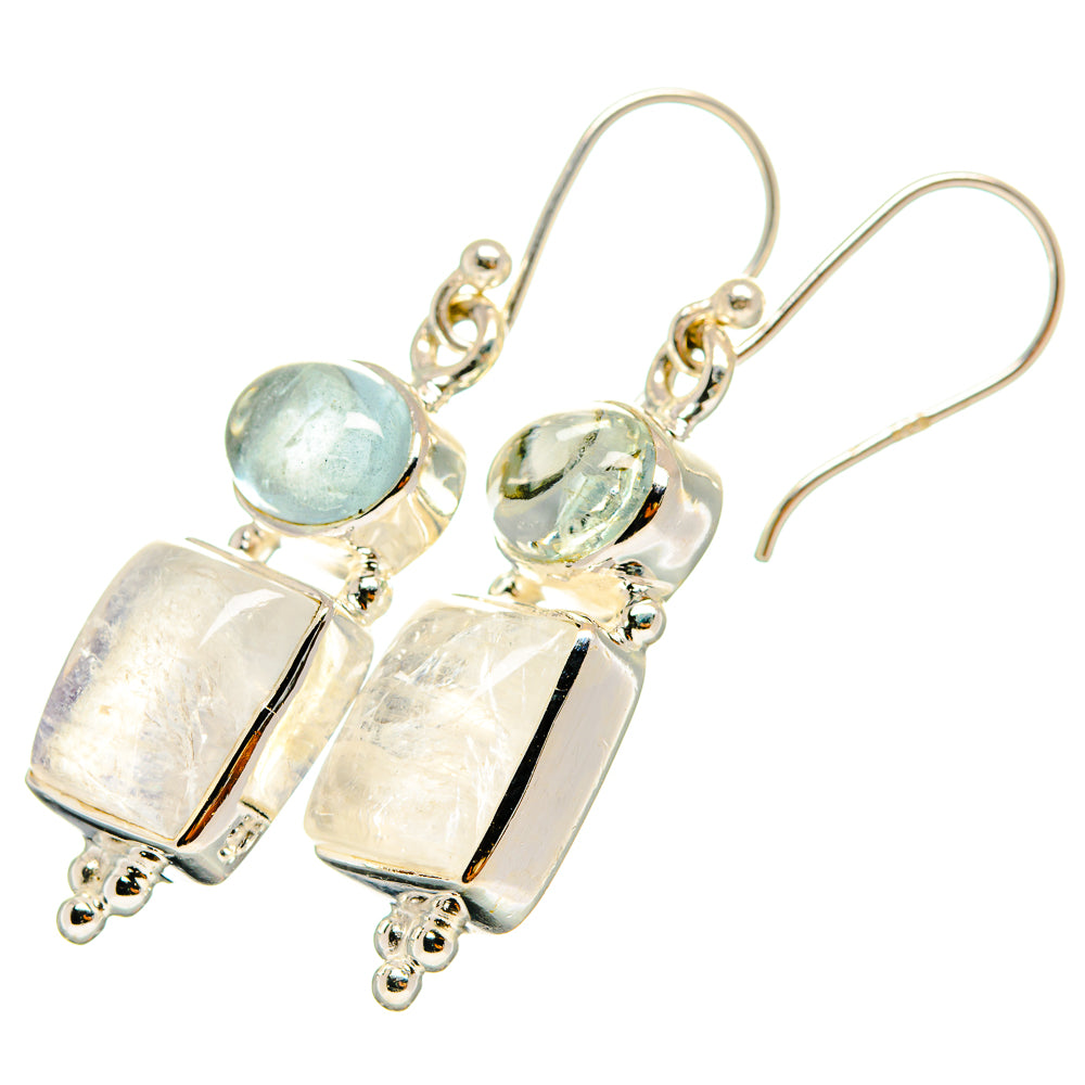 Rainbow Moonstone Earrings handcrafted by Ana Silver Co - EARR419511