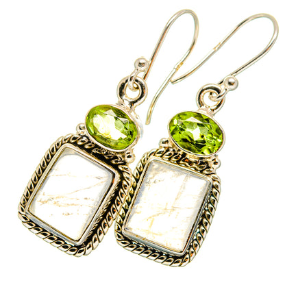 Rainbow Moonstone Earrings handcrafted by Ana Silver Co - EARR419518