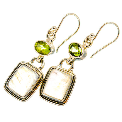 Rainbow Moonstone Earrings handcrafted by Ana Silver Co - EARR419534
