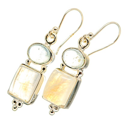 Rainbow Moonstone Earrings handcrafted by Ana Silver Co - EARR419537