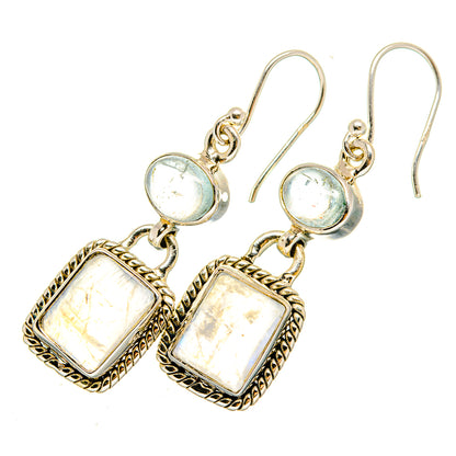 Rainbow Moonstone Earrings handcrafted by Ana Silver Co - EARR419554