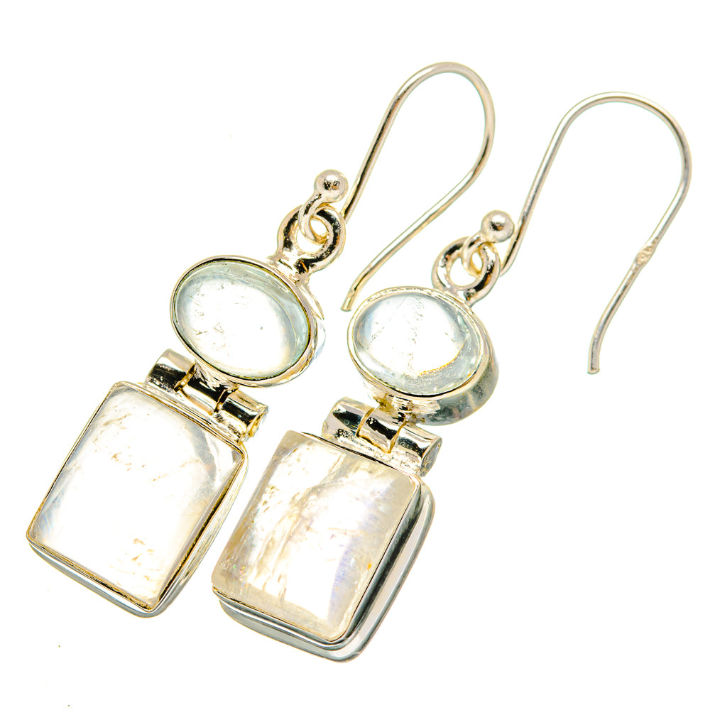 Rainbow Moonstone Earrings handcrafted by Ana Silver Co - EARR419561