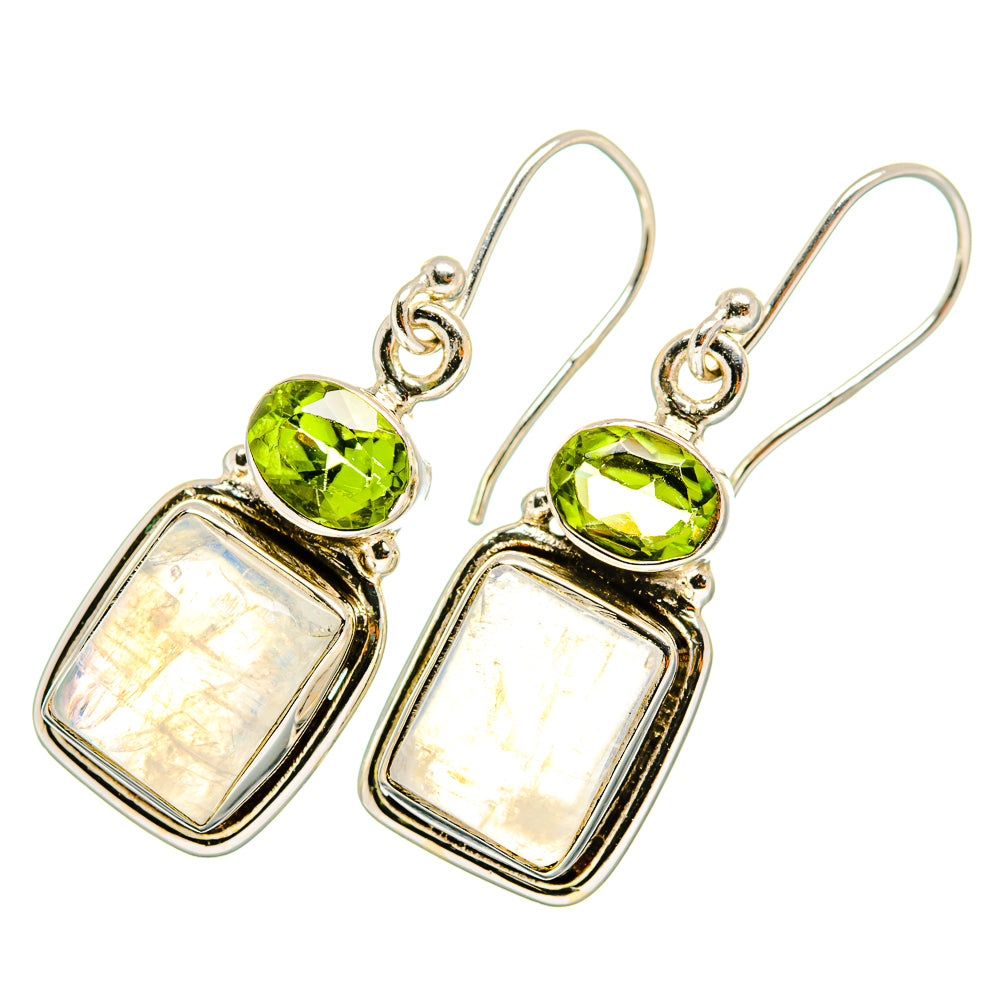 Rainbow Moonstone Earrings handcrafted by Ana Silver Co - EARR419591