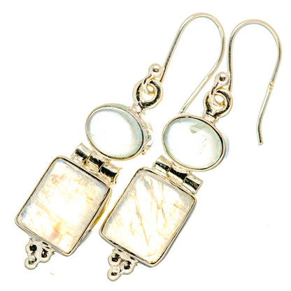 Rainbow Moonstone Earrings handcrafted by Ana Silver Co - EARR419612