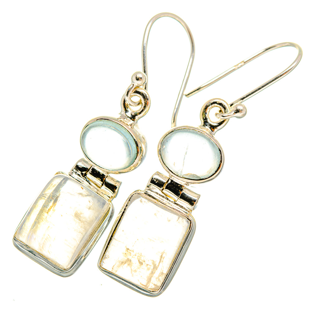 Rainbow Moonstone Earrings handcrafted by Ana Silver Co - EARR419626