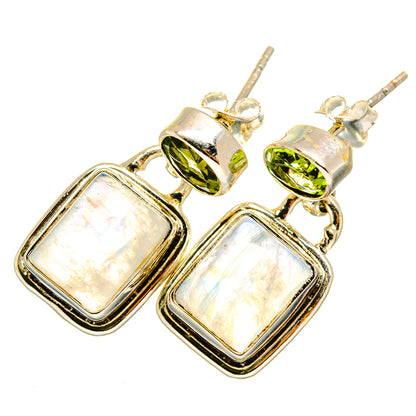 Rainbow Moonstone Earrings handcrafted by Ana Silver Co - EARR419660