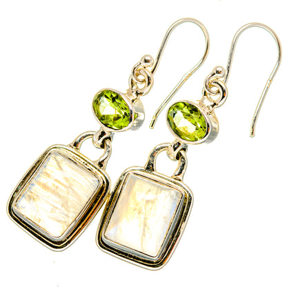 Rainbow Moonstone Earrings handcrafted by Ana Silver Co - EARR419661