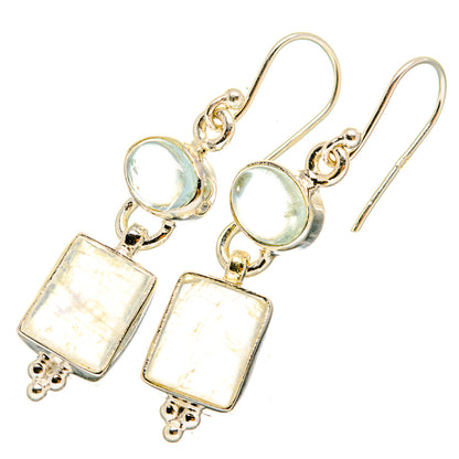 Rainbow Moonstone Earrings handcrafted by Ana Silver Co - EARR419669