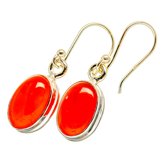 Red Onyx Earrings handcrafted by Ana Silver Co - EARR419676