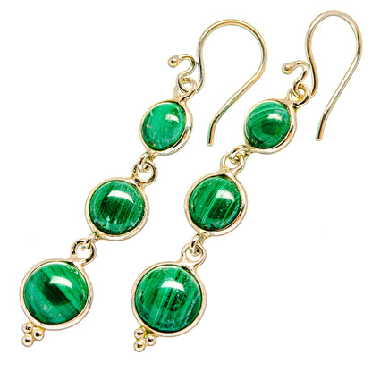 Malachite Earrings handcrafted by Ana Silver Co - EARR419688
