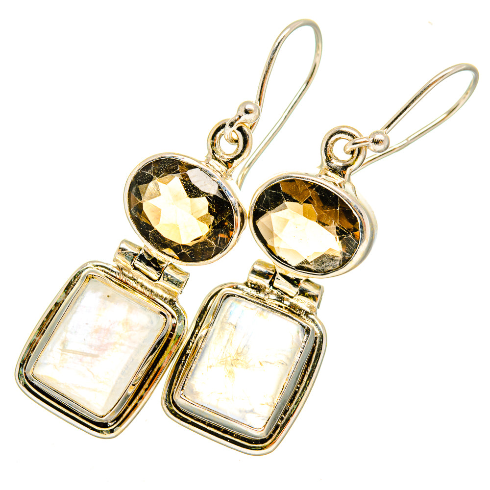 Rainbow Moonstone Earrings handcrafted by Ana Silver Co - EARR419690