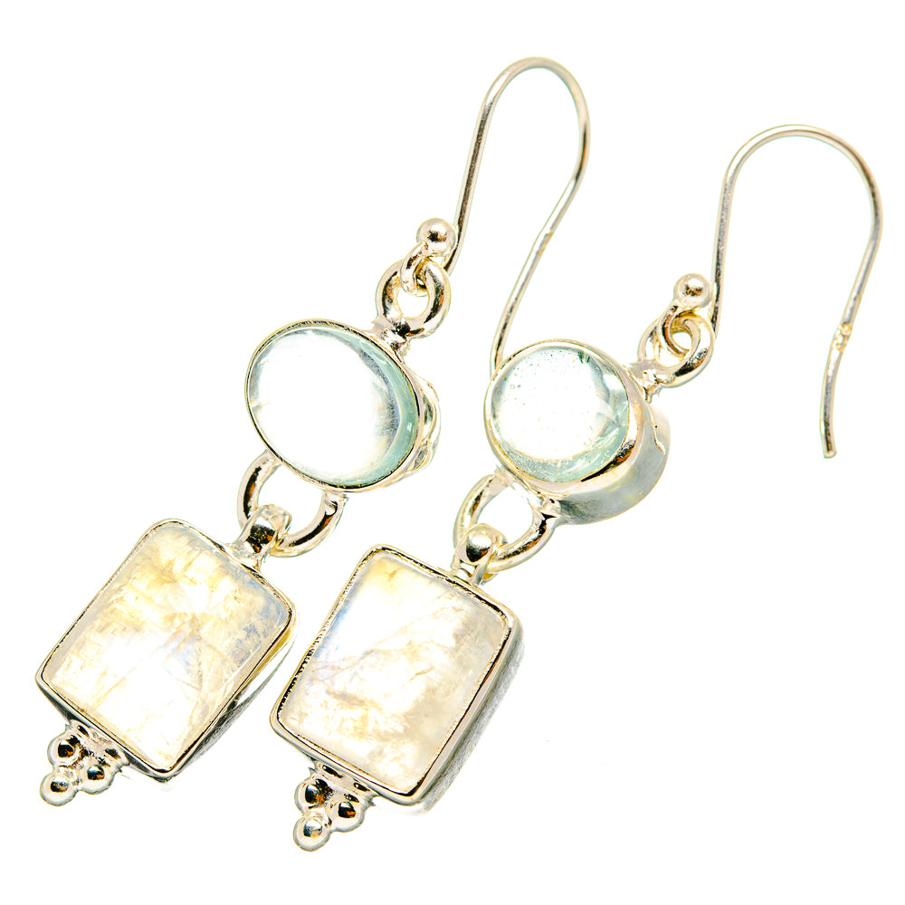 Rainbow Moonstone Earrings handcrafted by Ana Silver Co - EARR419698