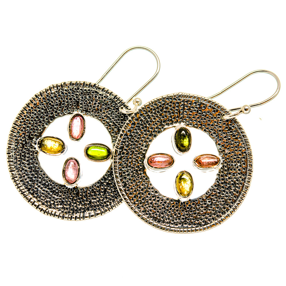 Natural Tourmaline Earrings handcrafted by Ana Silver Co - EARR419705