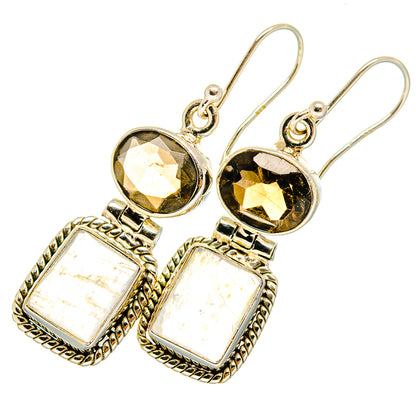 Rainbow Moonstone Earrings handcrafted by Ana Silver Co - EARR419712
