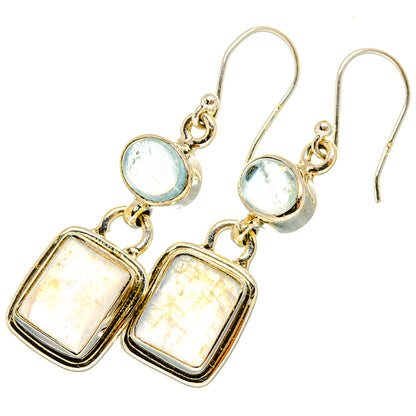 Rainbow Moonstone Earrings handcrafted by Ana Silver Co - EARR419718